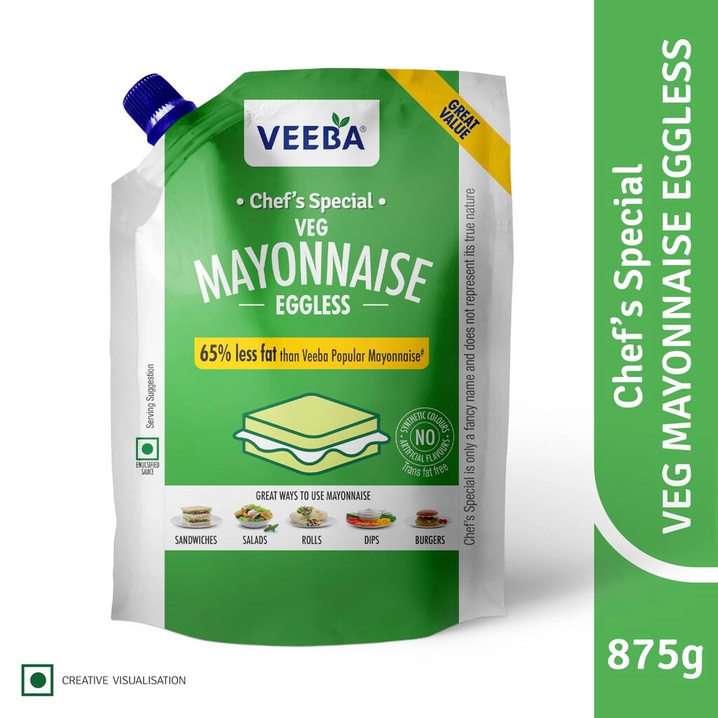 VEEBA CHEF'S CHOICE VEG MAYONNAISE EGGLESS 875G