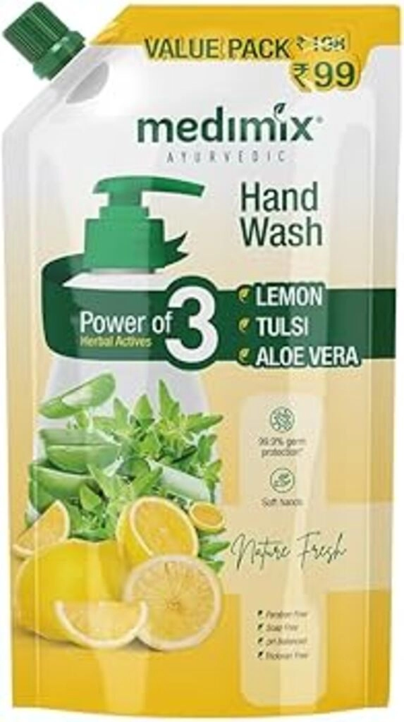 MEDIMIX AYURVEDIC HANDWASH LEMON TULSI & ALOE VERA 675 ML