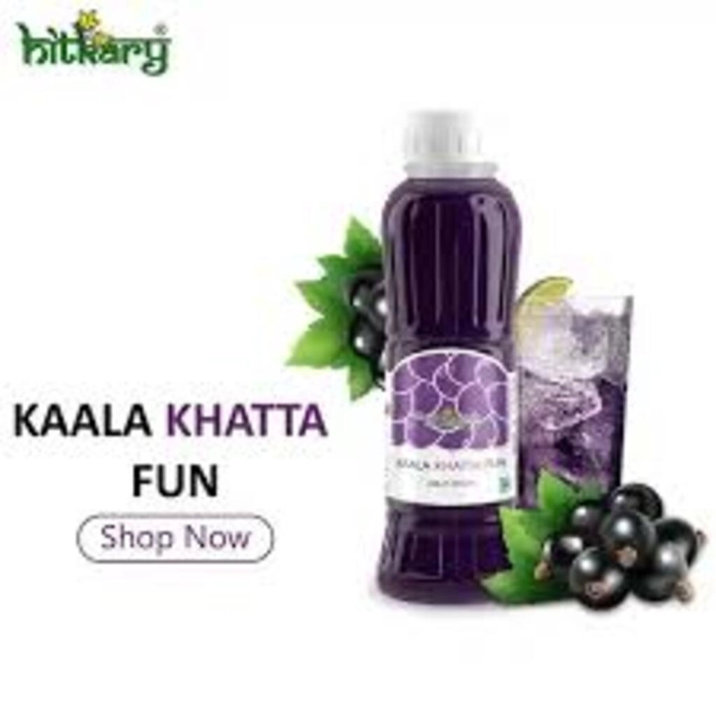 HITKARY FRUIT SYRUP KAALA KHATTA FUN 700 ML