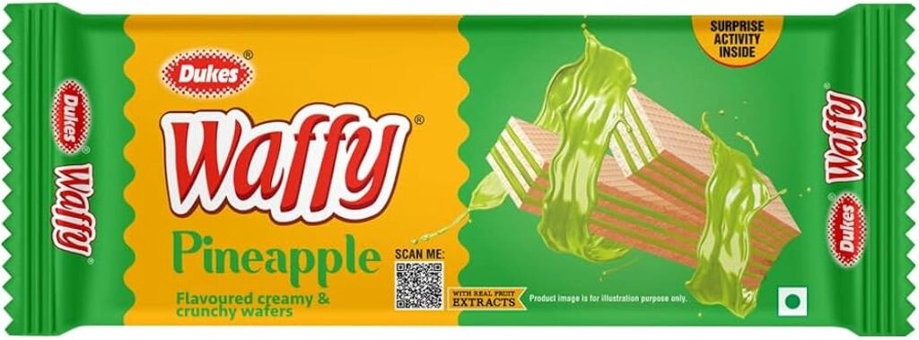 WAFFY PINEAPPLE CREAMY & CRUNCHY WAFERS  55G 1+1