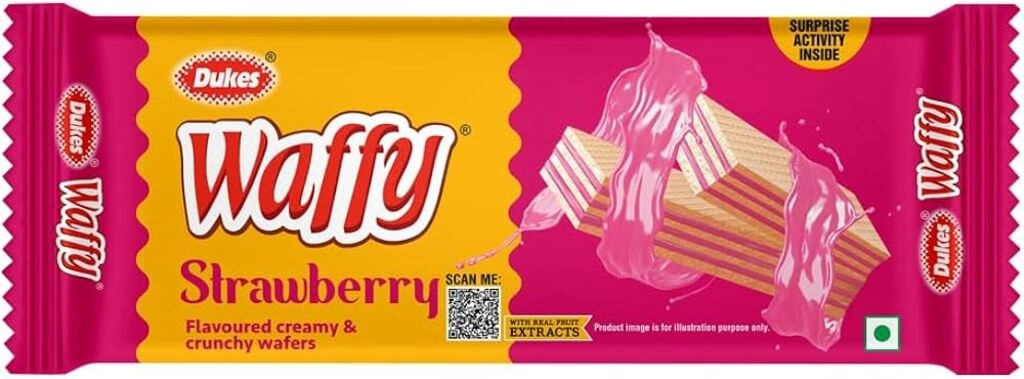 WAFFY STRAWBERRY CREAMY & CRUNCHY WAFERS 55G 1+1