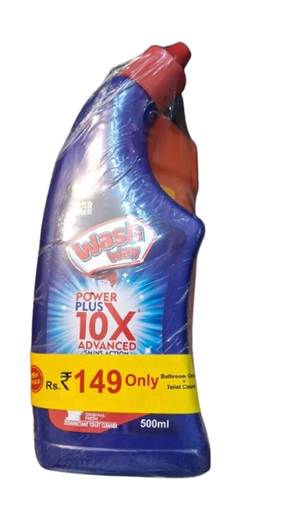 WASH WAY TOILET CLEANER 500 ML + BATHROOM CLEANER 500 ML