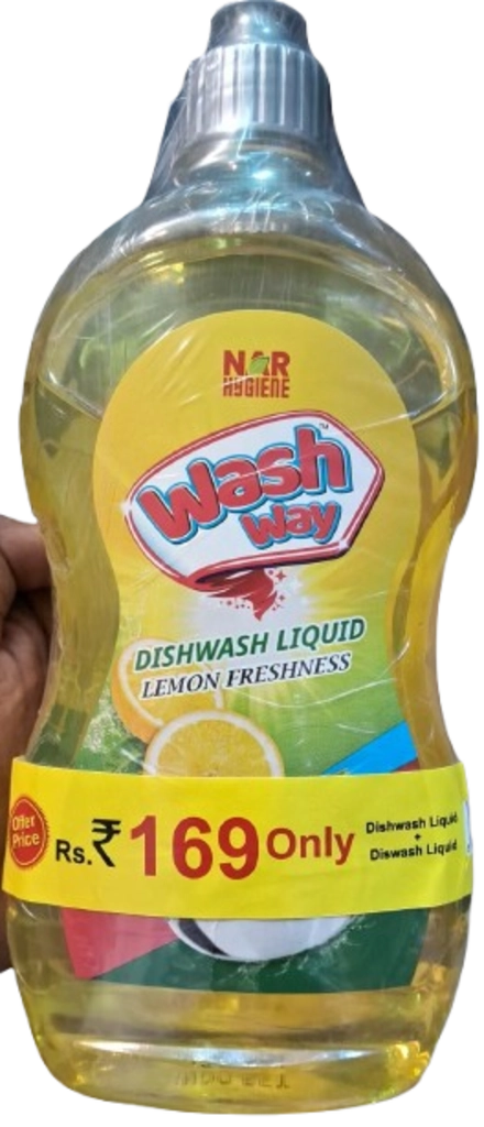 WASHWAY DISHWASH LIQUID LEMON FRESHNESS 500 ML 1+1