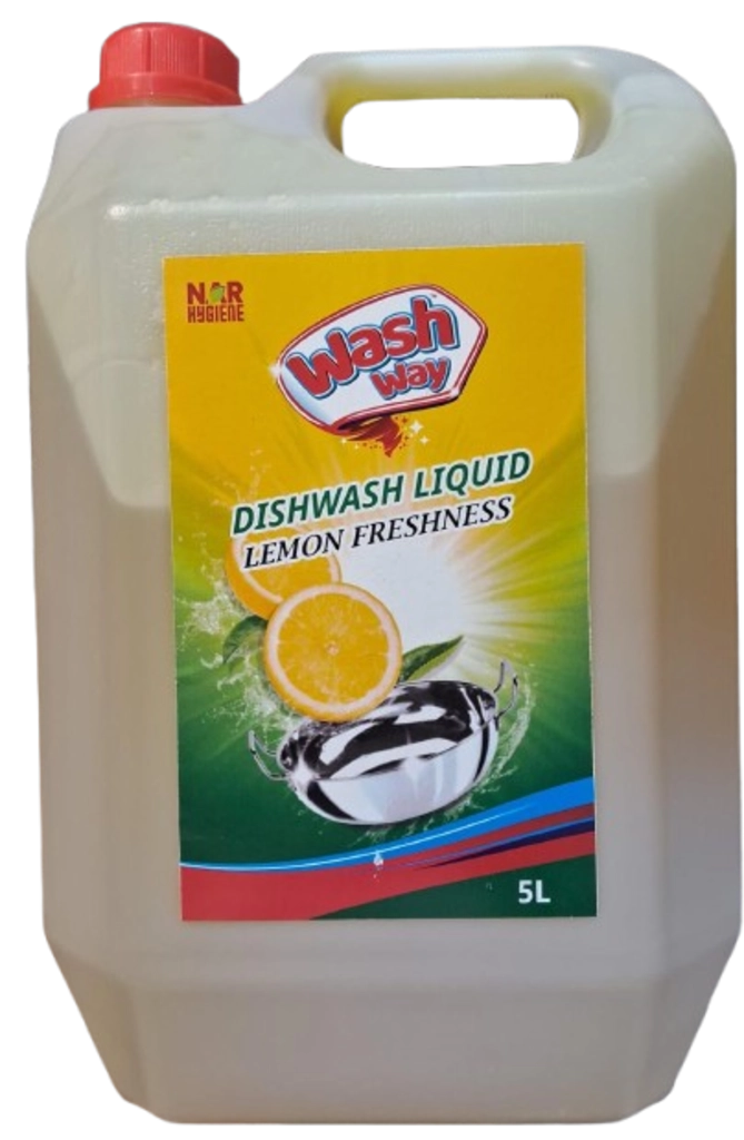 WASHWAY DISHWASH LIQUID LEMON FRESHNESS 5 L