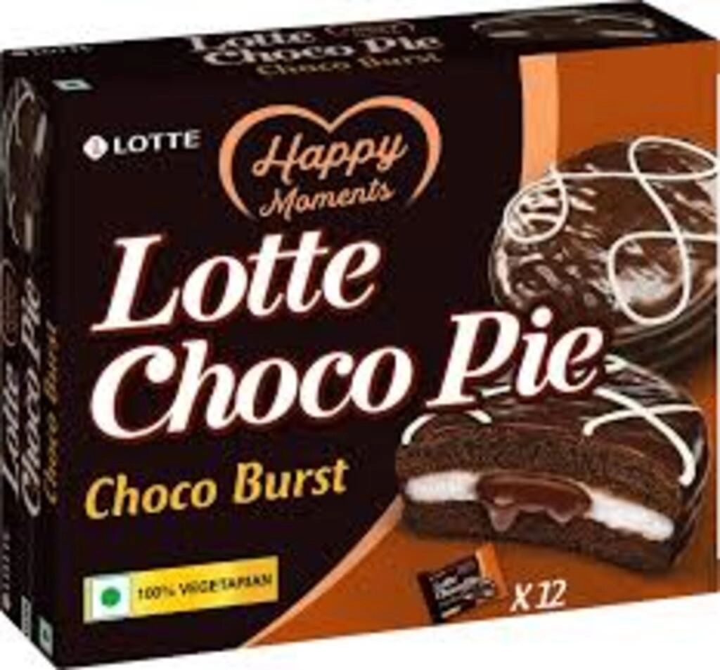 LOTTE CHOCO PIE CHOCO BRUST 18 PACKS X 28 G