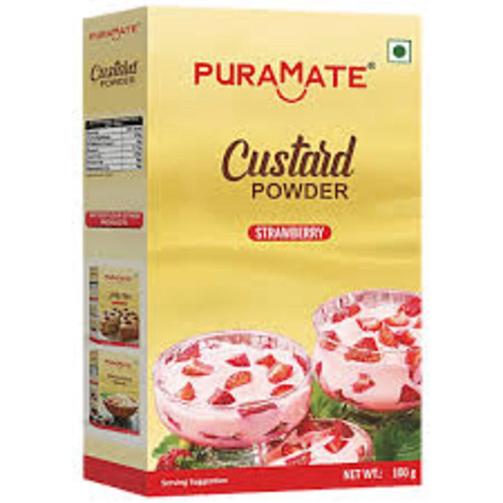 PURAMATE CUSTARD POWDER STRAWBERRY 100 G