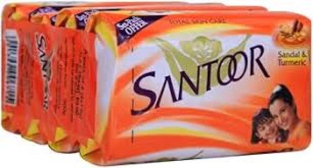 SANTOOR SKIN MOISTURISING SANDAL & TURMERIC SOAP 4 X 100 G