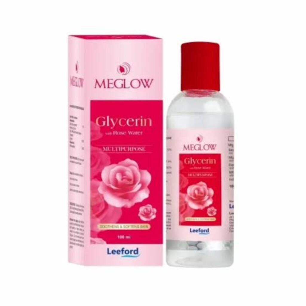 MEGLOW GLYCERIN WITH ROSE WATER 100 ML