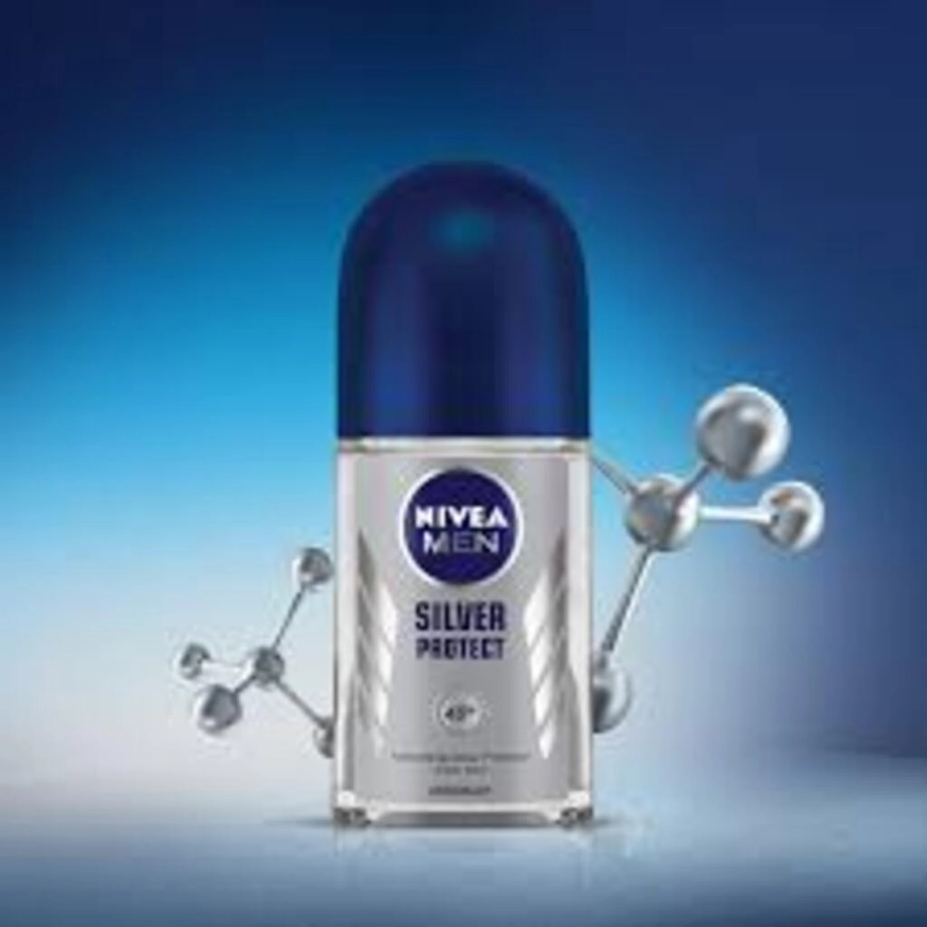 NIVEA MEN SILVER PROTECT ANTIBACTRIAL ODOUR DEODORANT ROLL ON 50 ML
