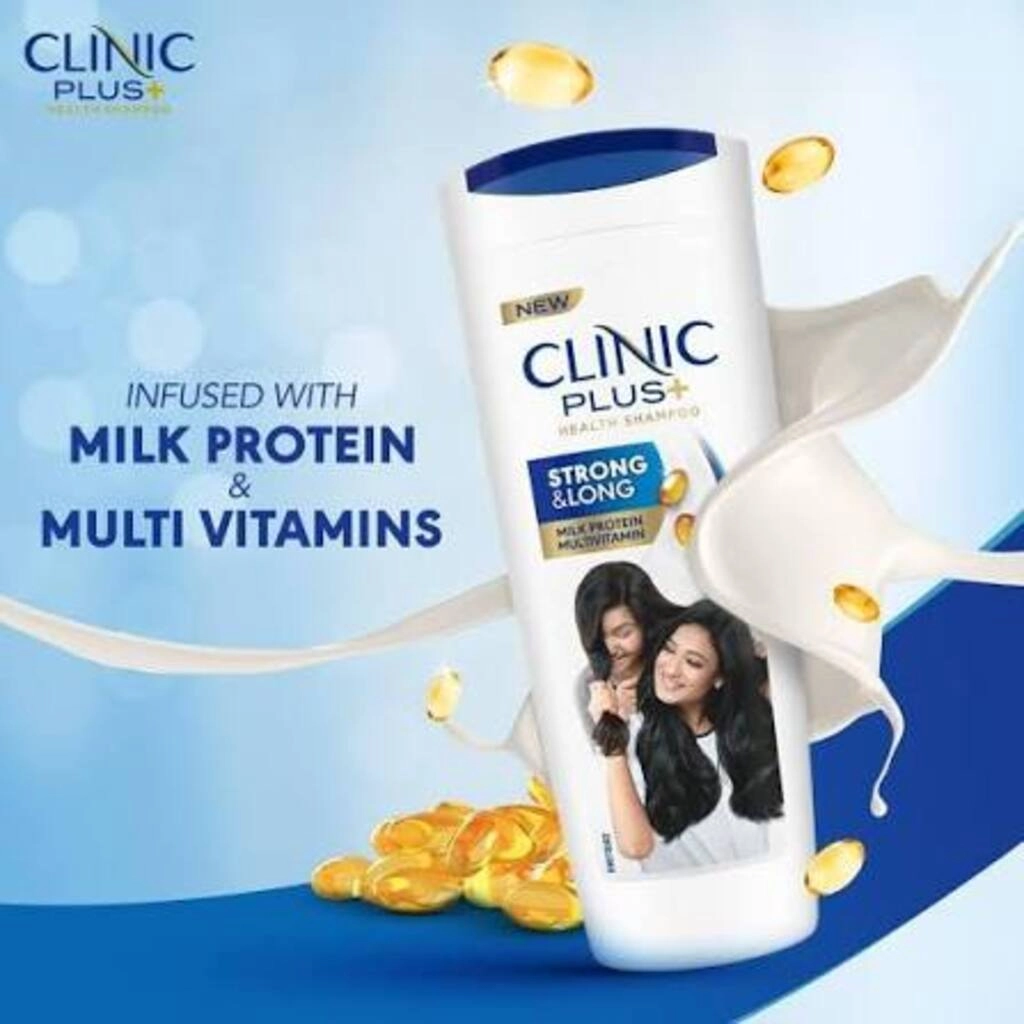 CLINIC PLUS+ HEALTH SHAMPOO STRONG & LONG MILK PROTEIN MULTIVITAMIN 175 ML