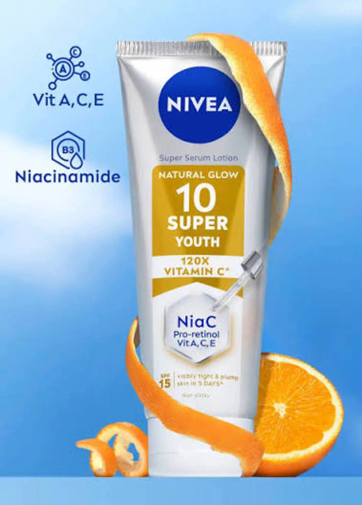 NIVEA SUPER SERUM LOTION NATURAL GLOW 10 SUPER YOUTH 170 ML