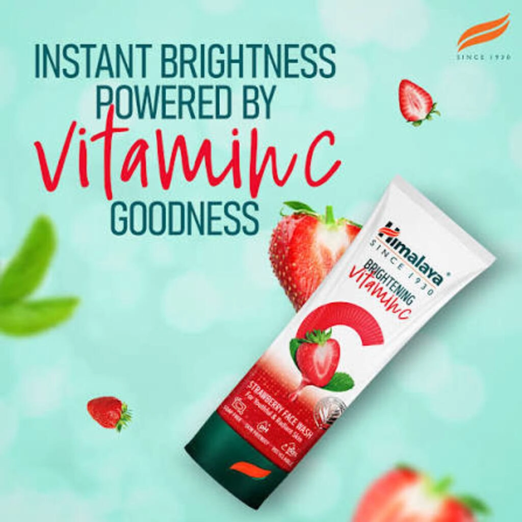 HIMALAYA BRIGHTENING VITAMIN C STRAWBERRY FACE WASH 100 ML