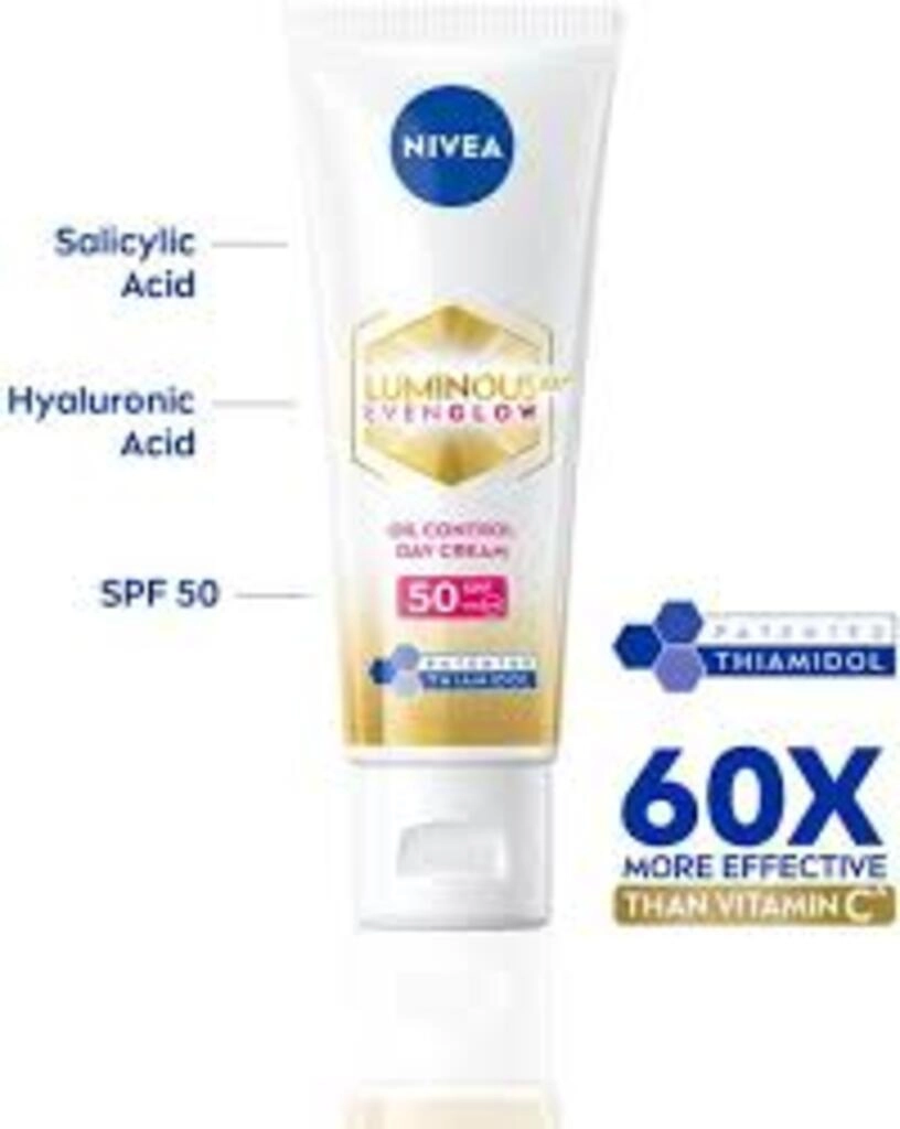 NIVEA LUMINOUS 630 EVENGLOW OIL CONTROL DAY CREAM 40 ML