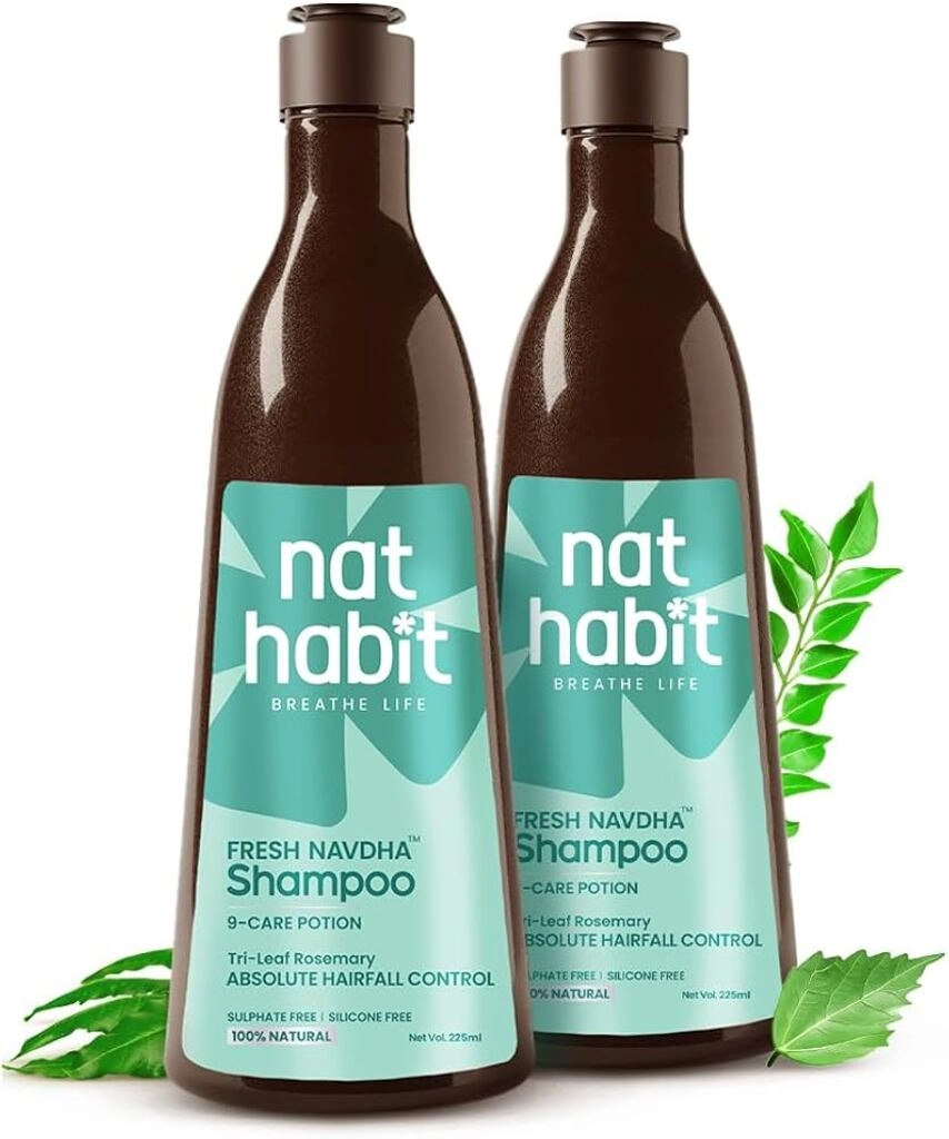 NAT HABIT FRESH NAVDHA SHAMPOO TRI-LEAF ROSEMARY 225 ML
