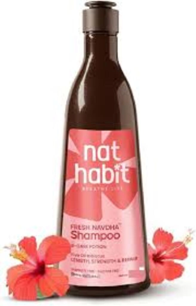 NAT HABIT FRESH NAVDHA SHAMPOO FIVE OIL HIBISCUS LENGTH, STRENGTH & REPAIR 225 ML