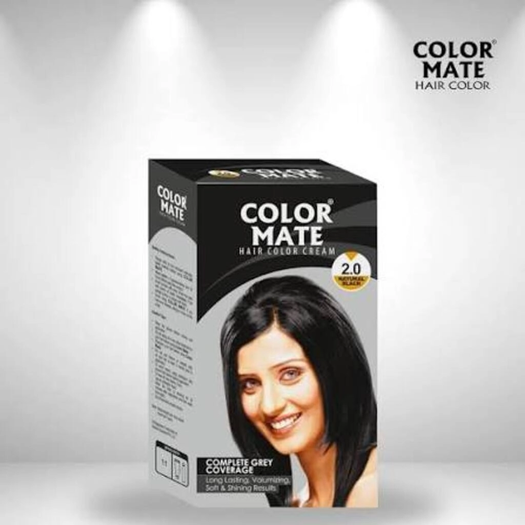 COLOR MATE HAIR COLOR CREAM NATURAL BLACK 2.0 130 ML