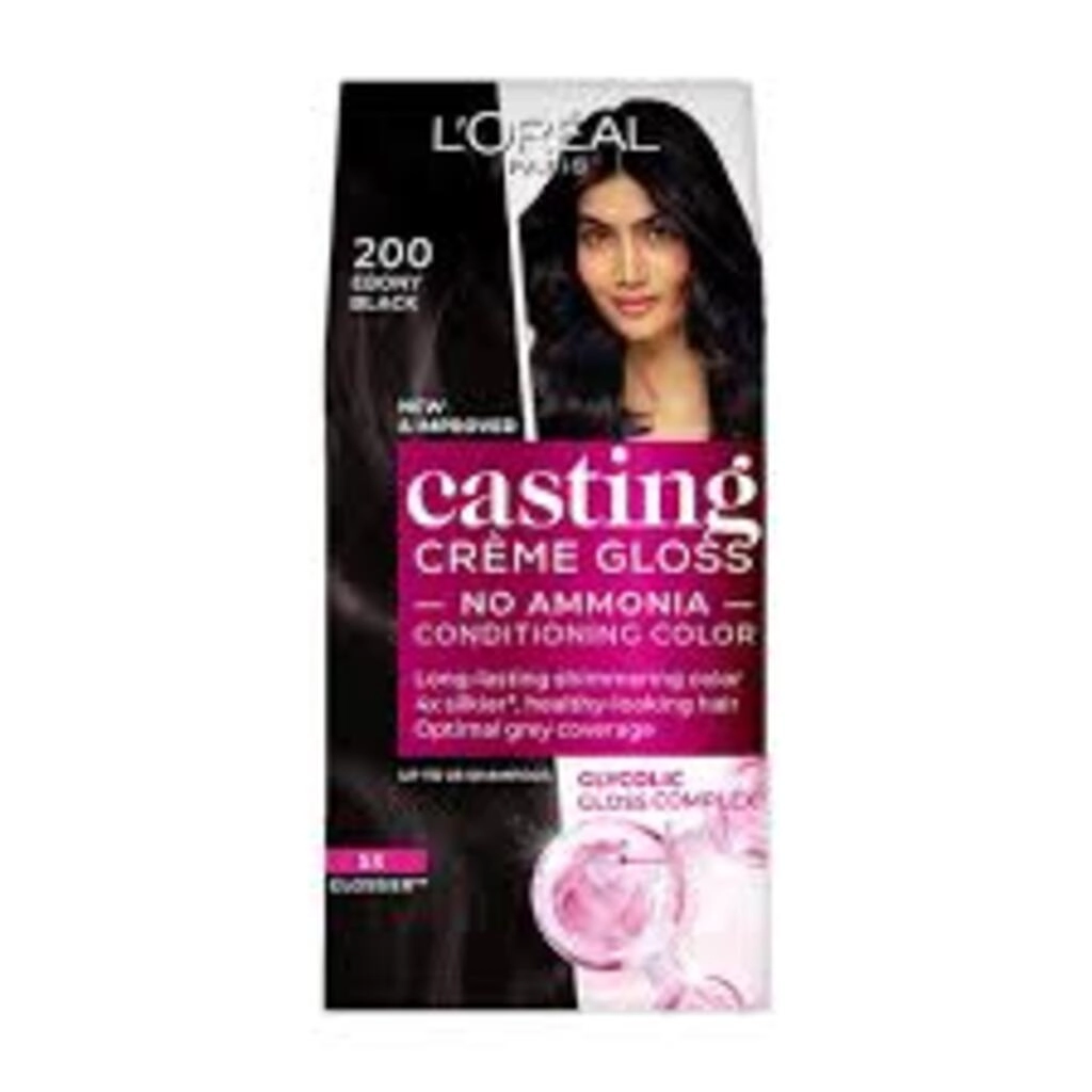 L'OREAL PARIS CASTING CREME GLOSS CONDITIONNG COLOR 200 EBONY BLACK 100 G + 60 ML