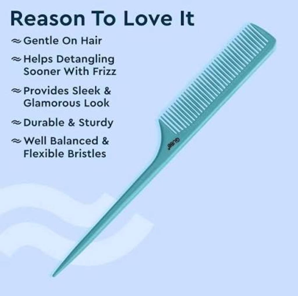 GUBB PIN TAIL HAIR COMB ROUND TEETH