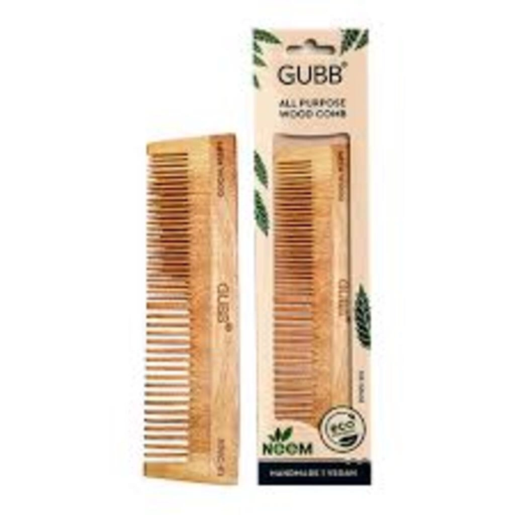 GUBB ALL PURPOSE WOOD COMB NEEM HANDMADE NWC-01