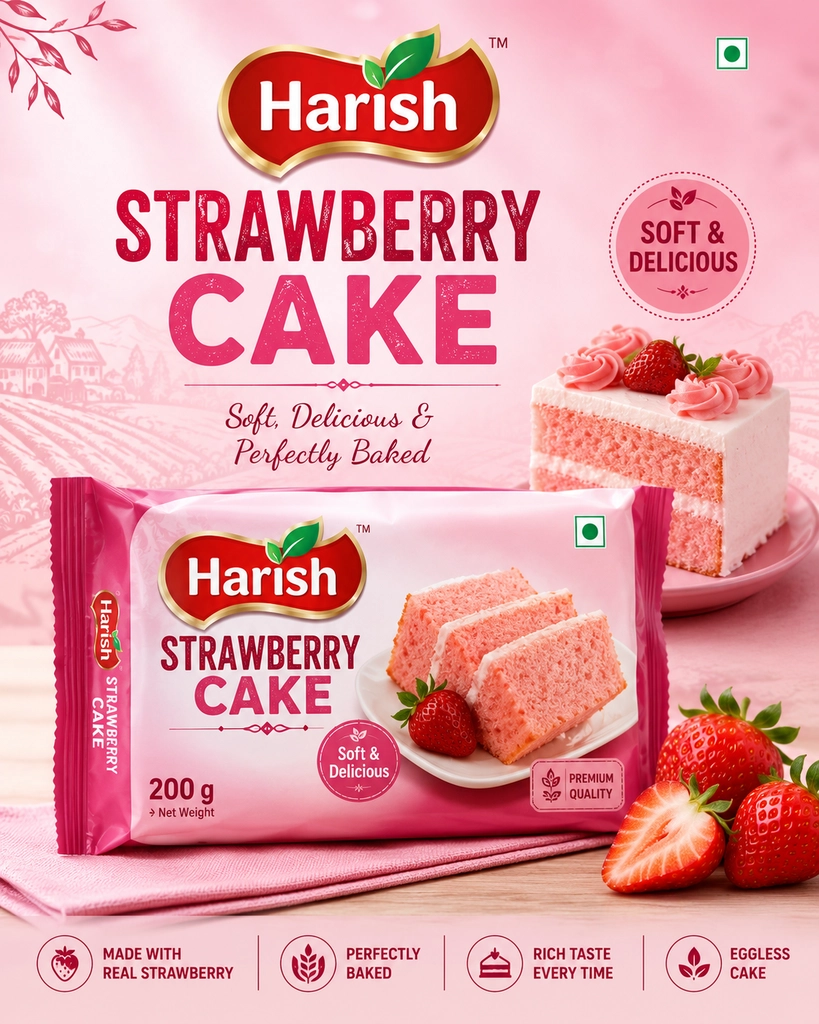 HARISH STRAWBERRY CAKE 200 G