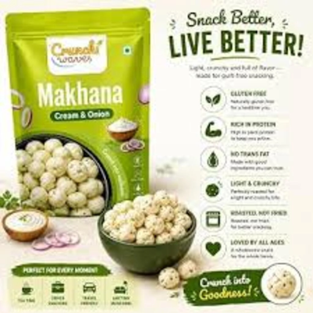 CRUNCHI WAVES MAKHANA CREAM & ONION 41 GM