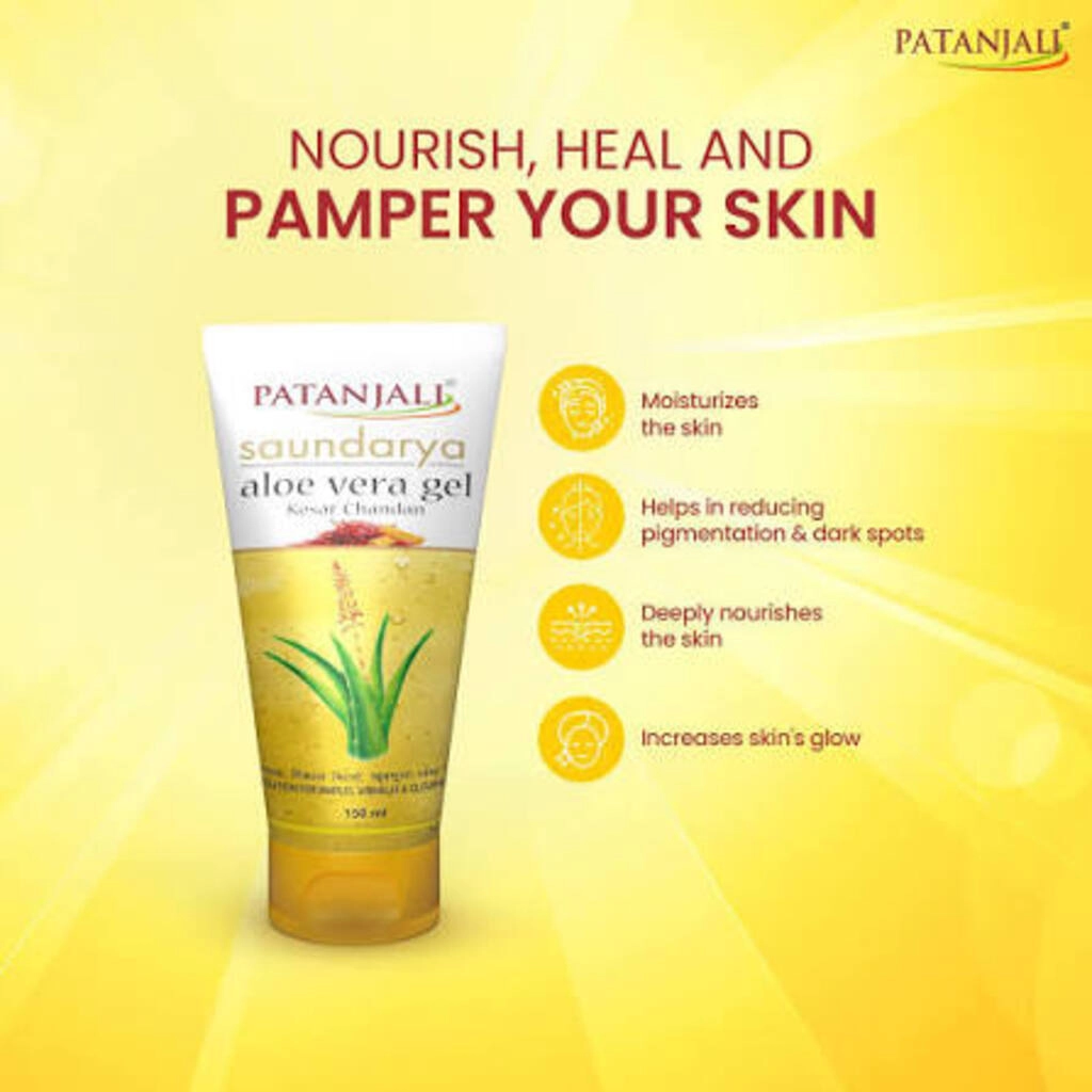 PATANJALI SAUNDARYA ALOE VERA GEL KESAR CHANDAN 100 ML