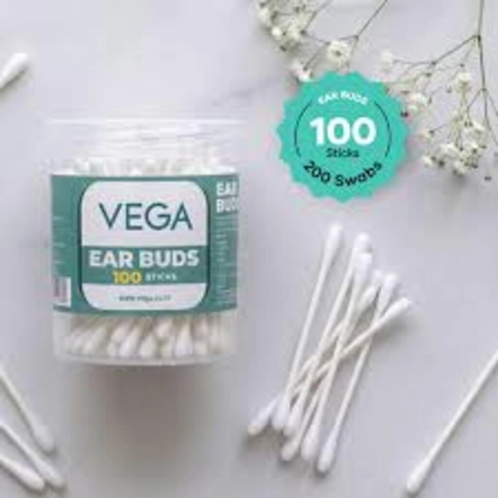 VEGA EAR BUDS 100 STICKS COTTON DUAL SWABS