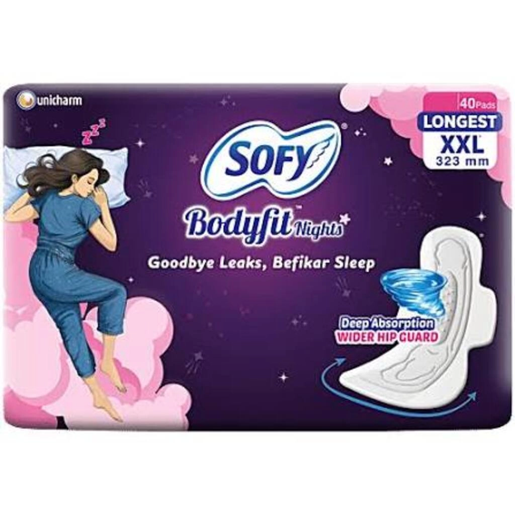 SOFY BODYFIT NIGHTS LONGEST XXL 323 MM 40 PADS