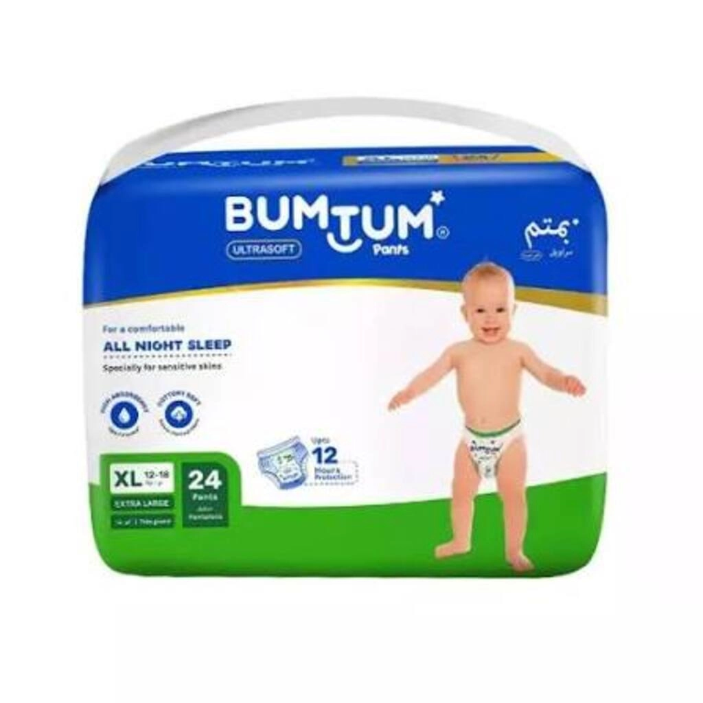 BUMTUM PANTS ULTRA SOFT ALL NIGHT SLEEP 12-18 KG SIZE - XL 24 PANTS