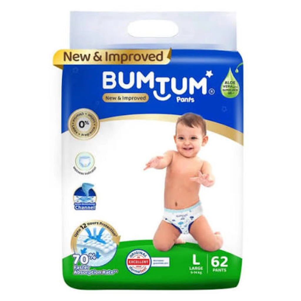 BUMTUM PANTS NEW & IMPROVED 9-14 KG SIZE L 62 PANTS