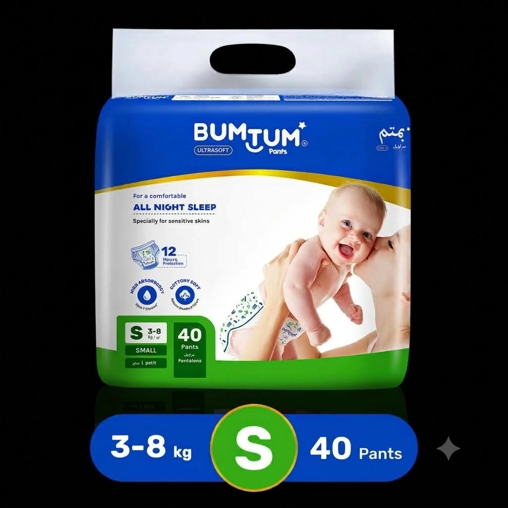 BUMTUM PANTS ULTRA SOFT ALL NIGHT SLEEP 4-8 KG SIZE- S- 40 PANTS