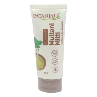 PATANJAALI FACE PACK MULTANI MITTI WITH ALOEVERA 60G