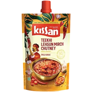 KISSAN TEEKHI LEHSUN MIRCH CHUTNEY 100 G