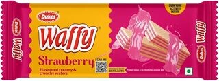 WAFFY STRAWBERRY CREAMY & CRUNCHY WAFERS 55G 1+1