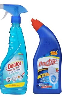 DOCTOR BRAND COMBO PACK TOILET CLEARNER + GLASS CLEANER