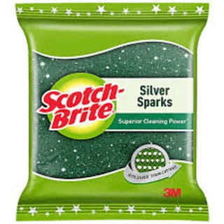 SCOTCH BRITE SILVER SPARKS SCRUB PAD 7*7.5cm