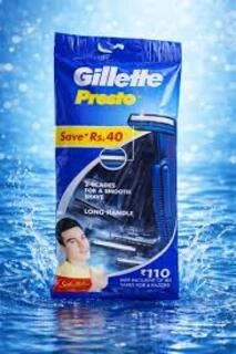 GILLETTE PRESTO 2 BLADE FOR A SMOOTH SHAVE LONG HANDLE