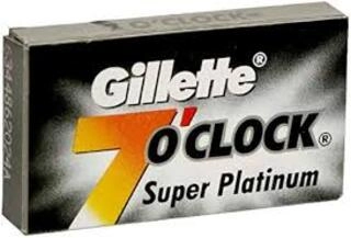 GILLETTE 7'O CLOCK SUPER PLATINUM  EDGE ROZOR BLADES