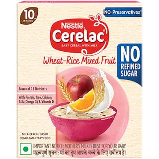NESTLE CERELAC WHEAT RICE MIXED FRUIT 10TO 24MONTHS 300 G