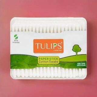 TULIPS PAPER STICK COTTON SWABS 100 STEMS