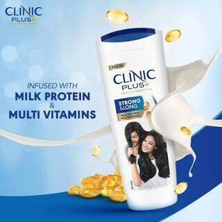 CLINIC PLUS+ HEALTH SHAMPOO STRONG & LONG MILK PROTEIN MULTIVITAMIN 175 ML