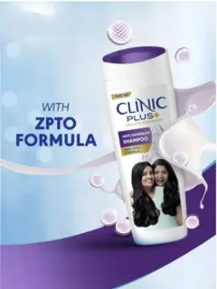 CLINIC PLUS+ HEALTH SHAMPOO ANTI DANDRUFF SHAMPOO WITH ZPTO FORMULA 80 ML
