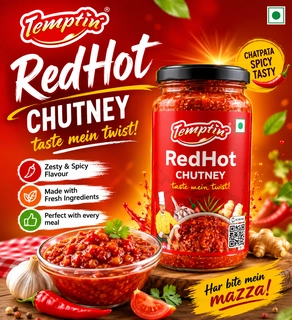 TEMPTIN RED HOT CHUTNEY 240 G