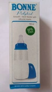 BONNE POLYKID SMOOTHE NECK FEEDER WITH SILICONED NIPPLE 150 ML