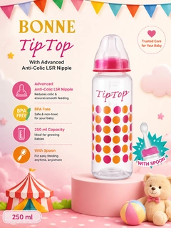BONNE TIP TOP BOTTLE WITH ADVANCED ANTI COLIC LSR NIPPLE 250 ML