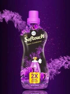 SOFTOUCH FABRIC CONDITIONER 2X ROYAL PERFUME 210 ML 1+1