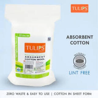 TULIPS MULTIPUIRPOSE ABSORBENT COTTON WOOL 50 G