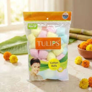 TULIPS COLOUR COTTON BALLS 50 PCS