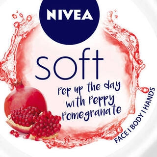 NIVEA SOFT LIGHT MOISTURISER SKIN CREAM PEPPY POMEGRANATE 100 ML