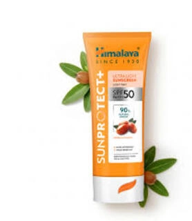 HIMALAYA SUNPROTECT + ULTRA LIGHT SUNSCREEN LIGHT TINT SPF PA++++50 50 G